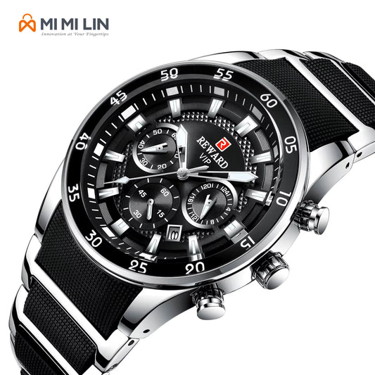 REWARD 81011 Premium Waterproof Chronograph Watch Black