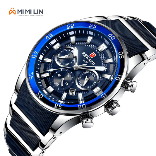 REWARD 81011 Premium Waterproof Chronograph Watch Dark Blue
