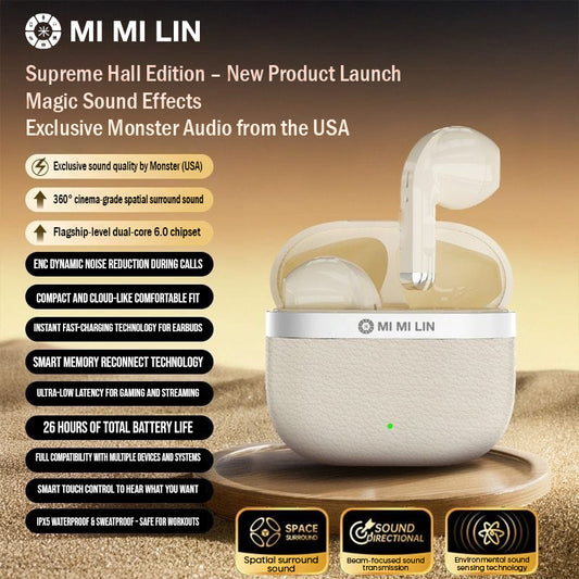 Wireless Noice Cancelling Earbuds, HiFi Audio, Bluetooth 5.4, 13mm Drivers with Big Bass, Up to 32H Playtime, 6 Mics for AI Clear Calls, Low Latency, Double Device Connection