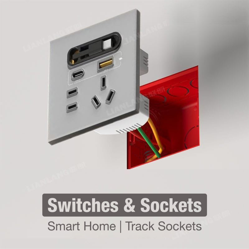 Universal Retractable Wall Socket with 20W Fast Charging & Multi-Port USB