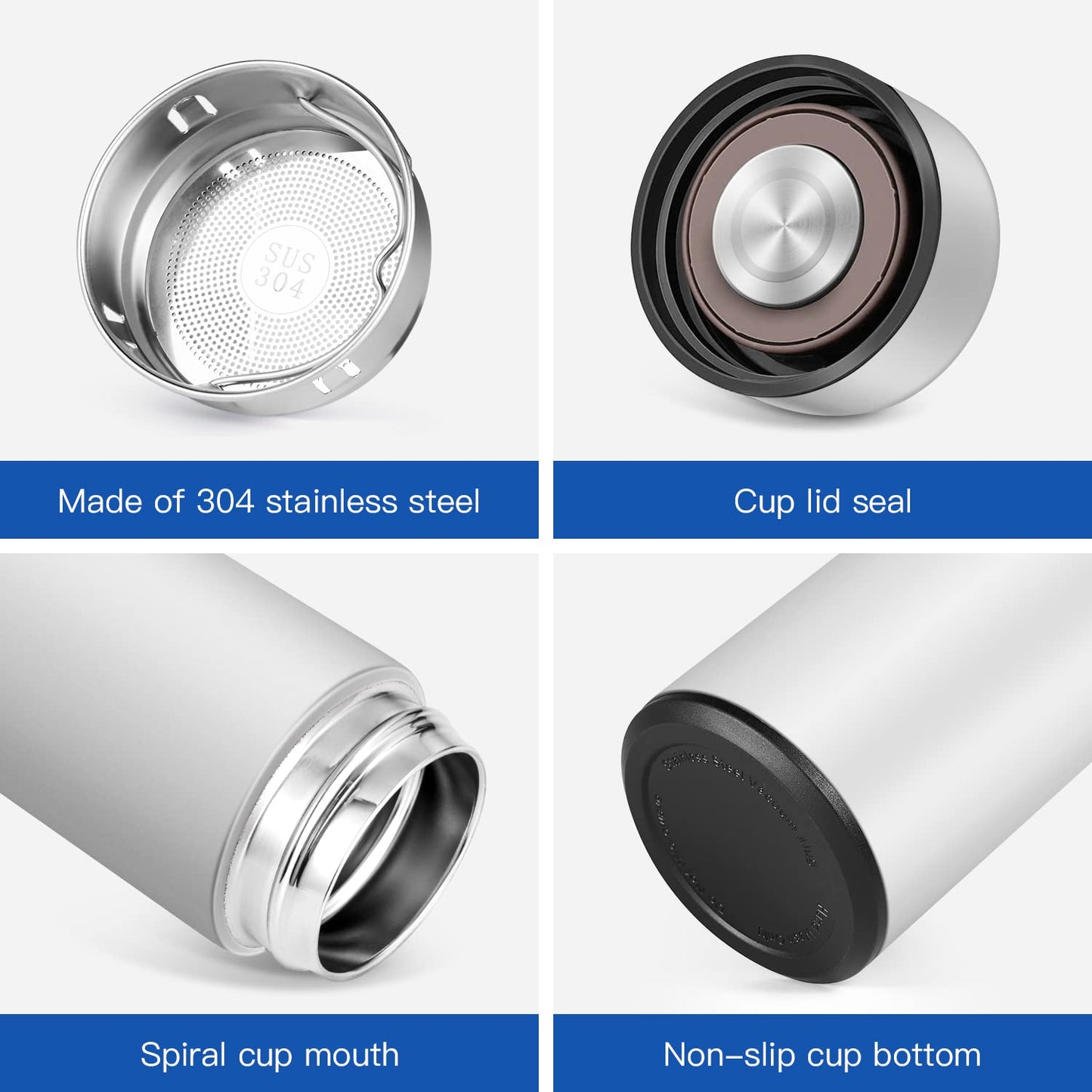 Smart Sports Water Bottle with LED Display Stay Hot for 2-3 Hours