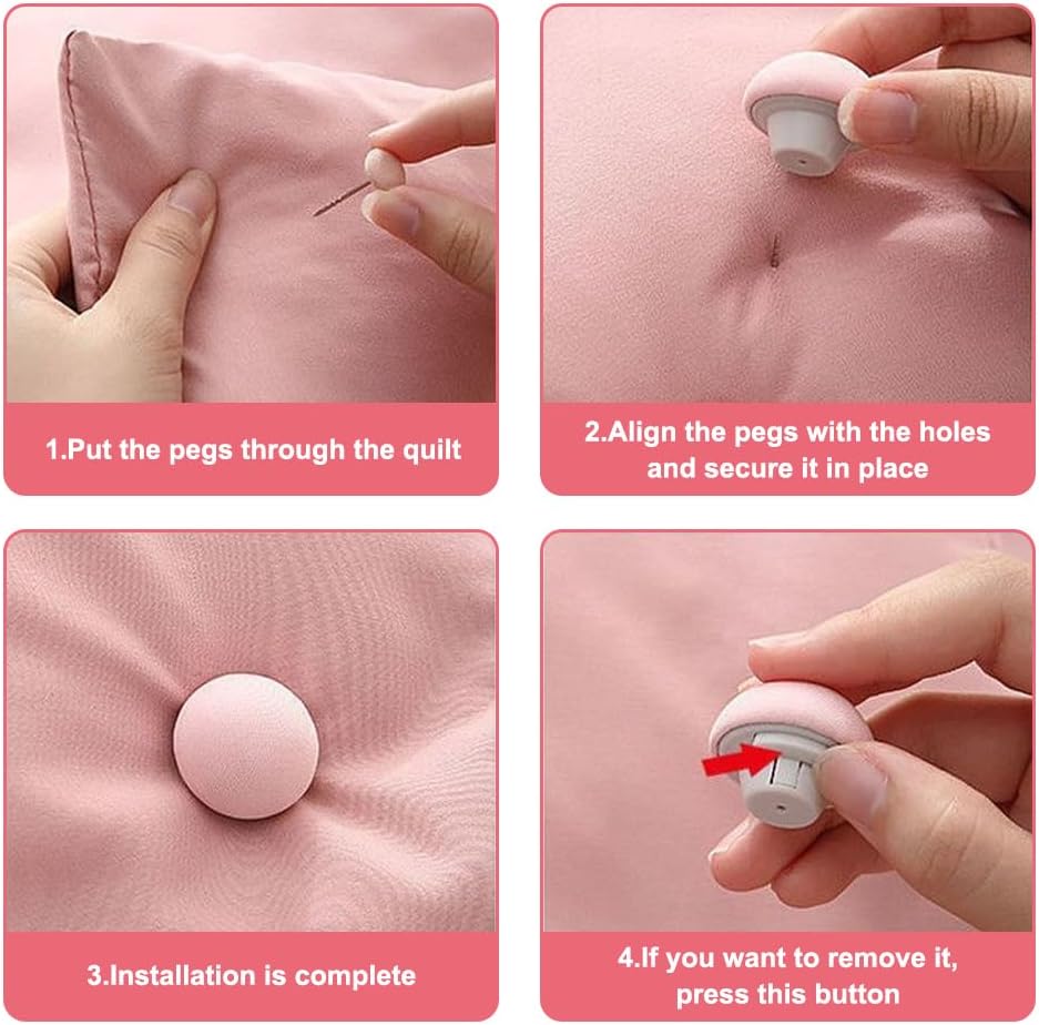 Soft Quilt Fixing Buckle Button Set – কম্বল ও বালিশের জন্য বোতাম লক ক্লিপ সেট