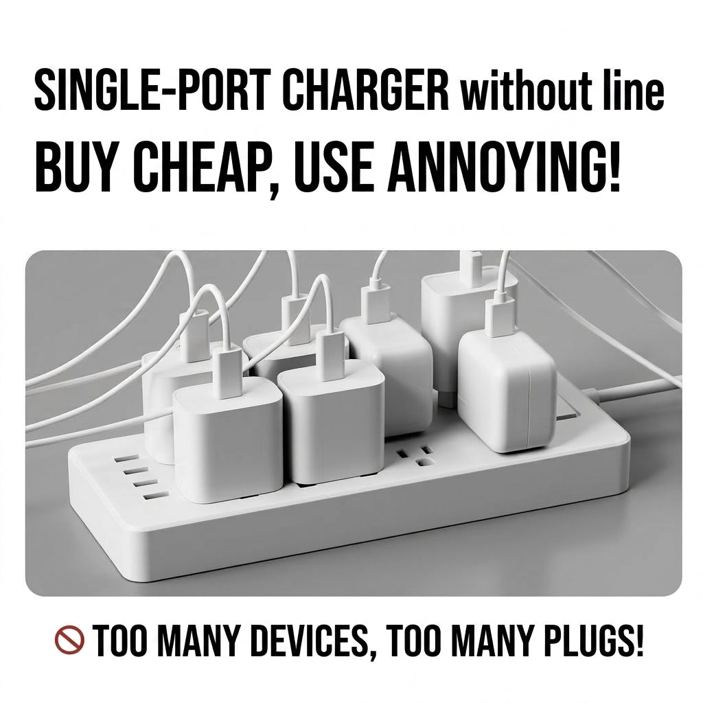65W 80W 100W Super Fast Charger with Built-in Cable
