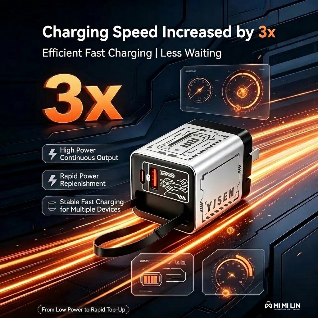 65W GaN Universal Travel Charger – Multi-Device Fast Charging Adapter