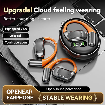 M113 AI Translator True Wireless Ear-Clip Bone-Conduction Earbuds with Noise Cancellation