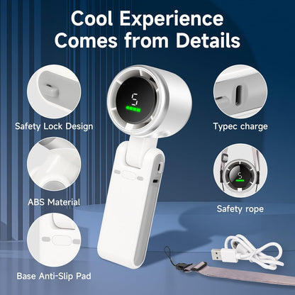 Portable Handheld Turbo Fan, Stay Cool Anytime, Anywhere!