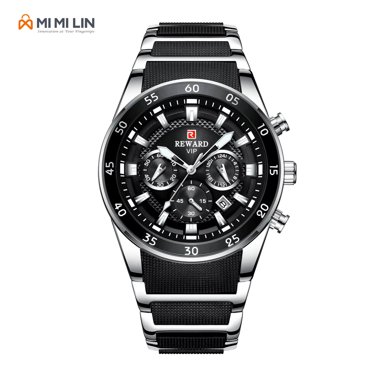 REWARD 81011 Premium Waterproof Chronograph Watch Black