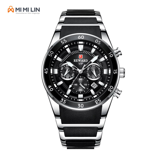 REWARD 81011 Premium Waterproof Chronograph Watch Black
