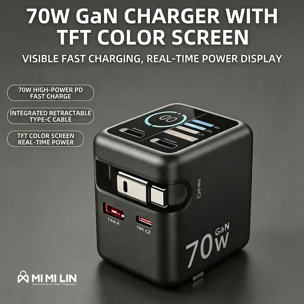 Ceive 70W GaN Fast Charger – USB-C & USB-A Dual Port