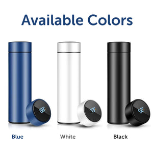 Smart Sports Water Bottle with LED Display Stay Hot for 24 Hrs., Cold for 24 Hrs.