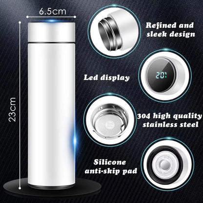 Smart Sports Water Bottle with LED Display Stay Hot for 2-3 Hours