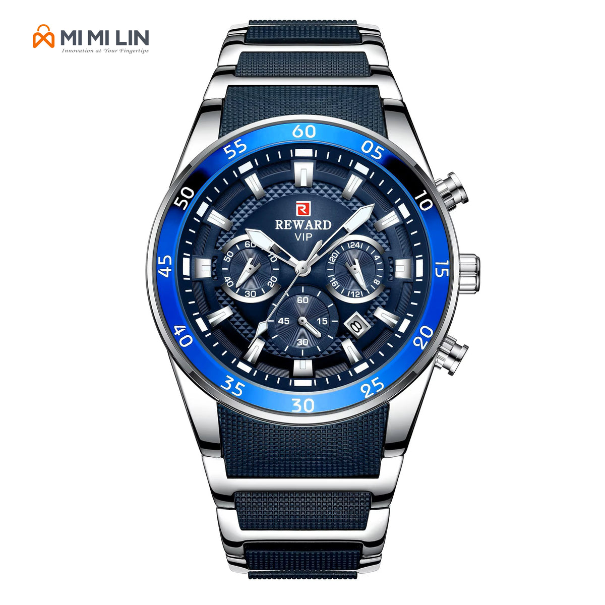 REWARD 81011 Premium Waterproof Chronograph Watch Dark Blue