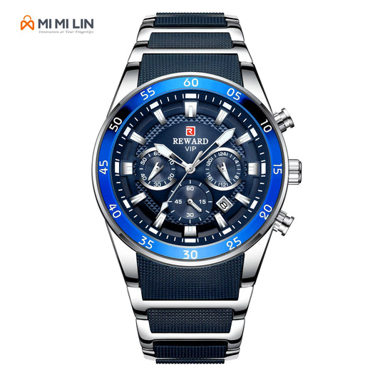 REWARD 81011 Premium Waterproof Chronograph Watch Dark Blue
