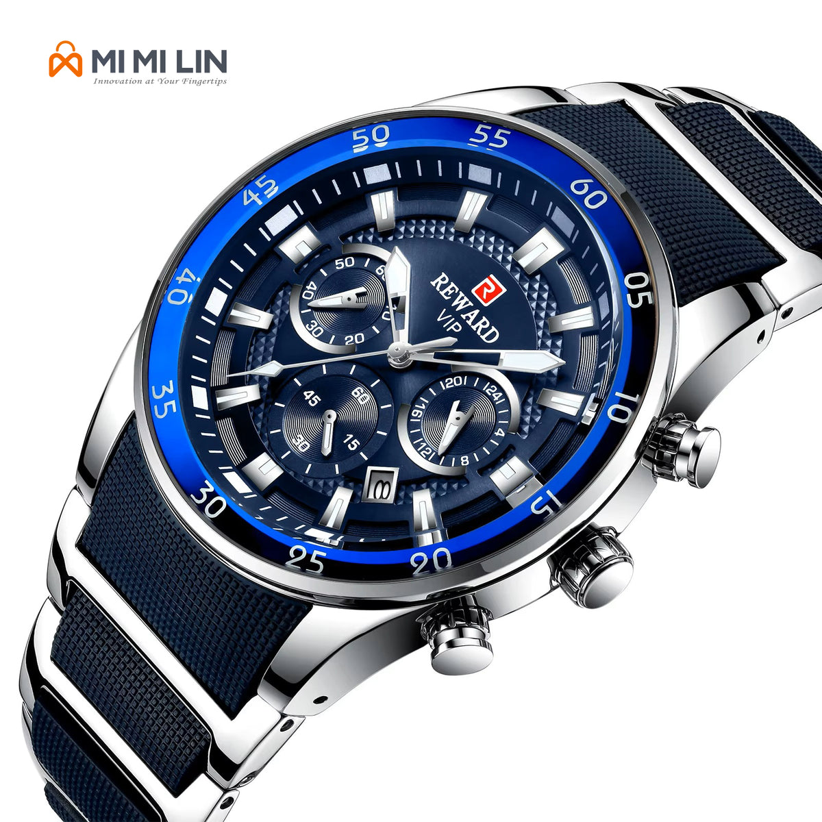 REWARD 81011 Premium Waterproof Chronograph Watch Dark Blue