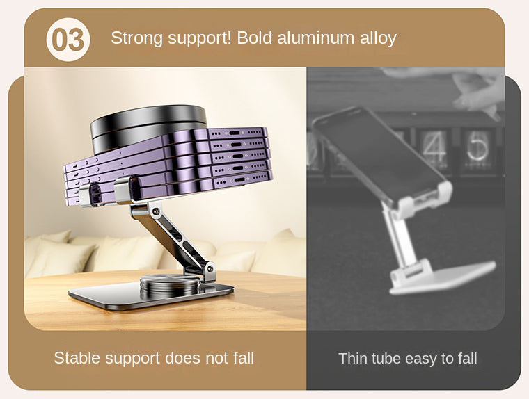 Premium 360° Rotatable Foldable Metal Phone Stand – Style Meets Stability