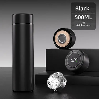 Smart Sports Water Bottle with LED Display Stay Hot for 2-3 Hours