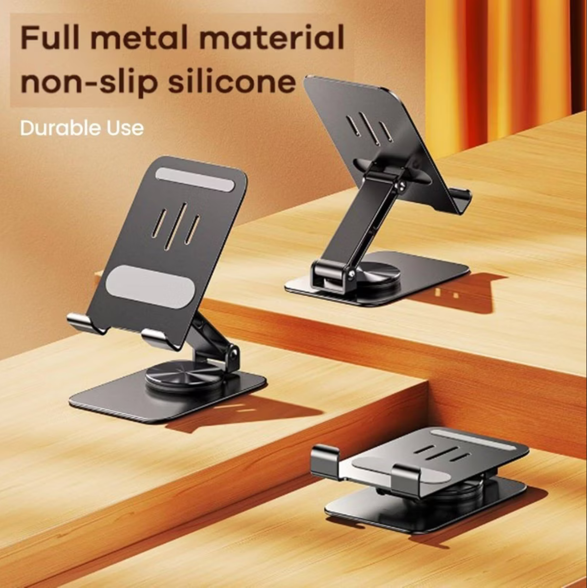 Premium 360° Rotatable Foldable Metal Phone Stand – Style Meets Stability