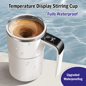 Coffee Machine electric Magnetic stirring cup intelligent temperature display charging coffee cup white