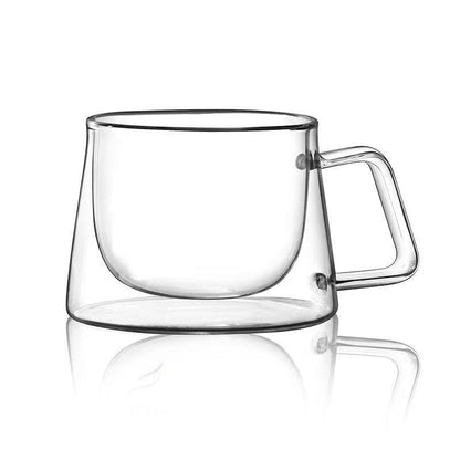 200ml Transparent Double Bottom Glass Coffee Cup Milk Whiskey Tea Beer Heat Resistant Cocktail Vodka Wine Mug Tumbler Cups