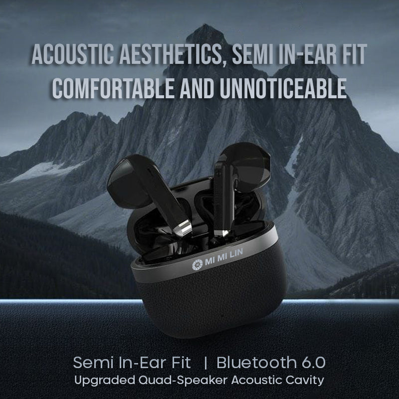 Wireless Noice Cancelling Earbuds, HiFi Audio, Bluetooth 5.4, 13mm Drivers with Big Bass, Up to 32H Playtime, 6 Mics for AI Clear Calls, Low Latency, Double Device Connection