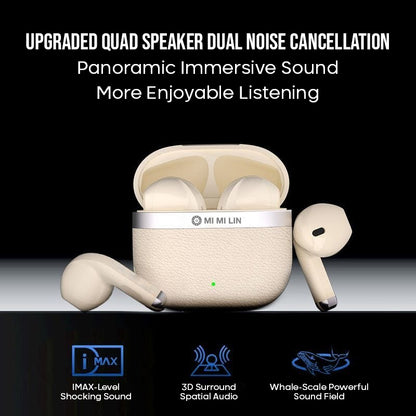 Wireless Noice Cancelling Earbuds, HiFi Audio, Bluetooth 5.4, 13mm Drivers with Big Bass, Up to 32H Playtime, 6 Mics for AI Clear Calls, Low Latency, Double Device Connection