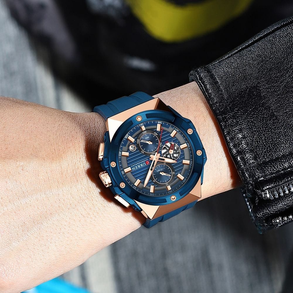 Classics for CURREN 8462 Quartz Chronograph Watch for Men Waterproof