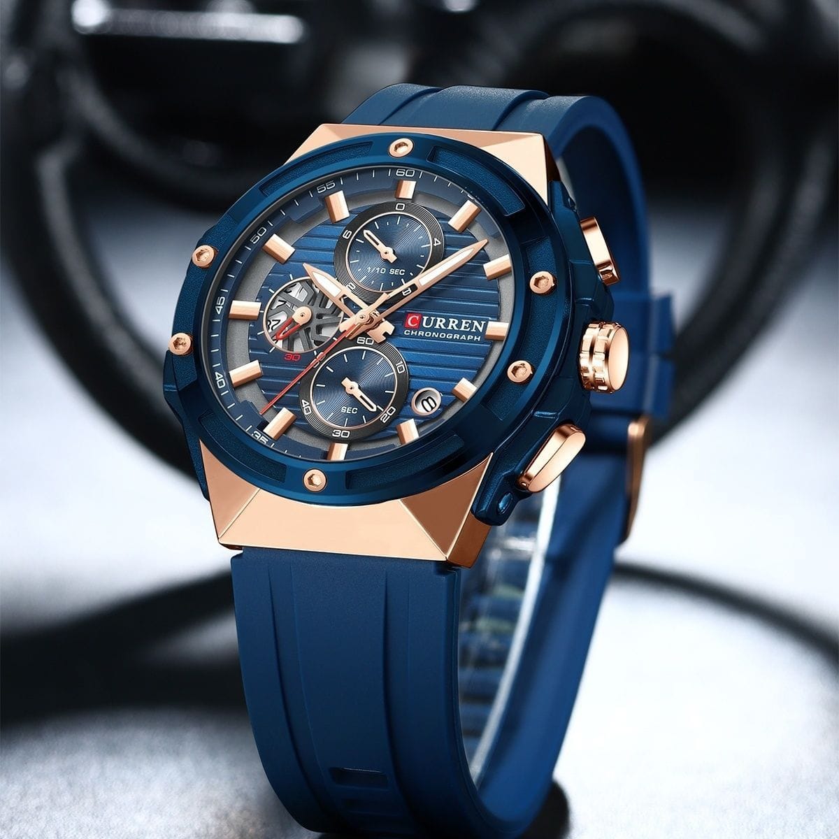 Classics for CURREN 8462 Quartz Chronograph Watch for Men Waterproof