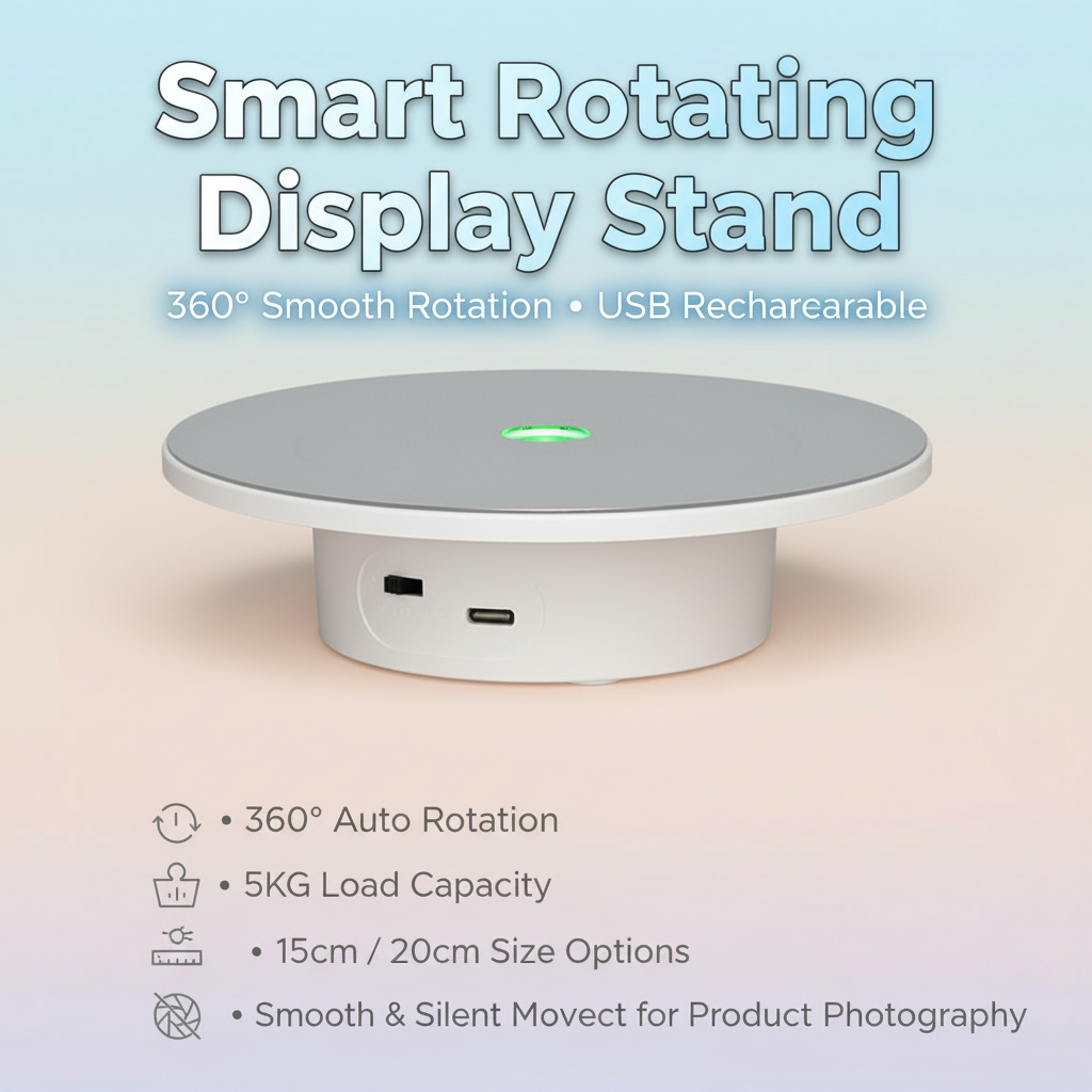 360° smooth rotation Smart Rotating Display Stand